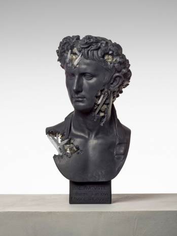 Daniel Arsham, Ash and Pyrite Eroded Bust of Augustus Cesar, 2021 , KÖNIG GALERIE