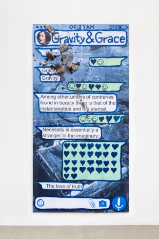 Thomas Hirschhorn , Gravity and Grace (Chat-Poster), 2020, Galerie Chantal Crousel