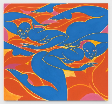 Tunji Adeniyi-Jones, Twin Virtues in Blue & Orange, 2021, White Cube