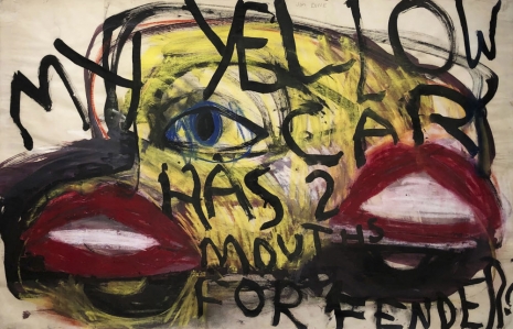 Jim Dine, My Yellow Car Has 2 Mouths for Fenders, 1960, Hollis Taggart