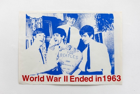Jeremy Deller, World War Ended in 1963 (blue and red), 1995 , The Modern Institute