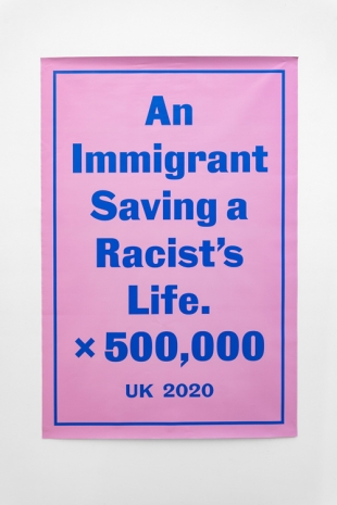 Jeremy Deller, An Immigrant Saving a Racist’s Life x 500,000, 2020, The Modern Institute