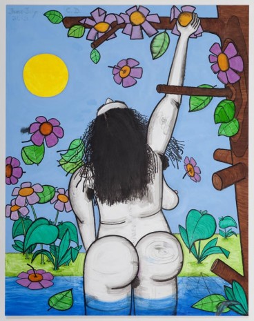 Carroll Dunham, Next Bathers, one (picking flowers), 2012, Gladstone Gallery