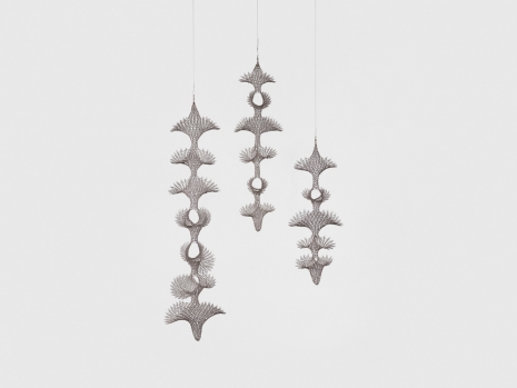 Ruth Asawa, ntitled (S.633(a-c), Trio of Hanging Reversible, Open-Window Form Sculptures), c. 1956, David Zwirner