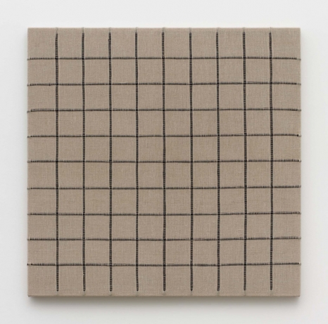 Analia Saban, Woven Grid as Warp and Weft, 10x10 (Black), 2019 , Praz-Delavallade