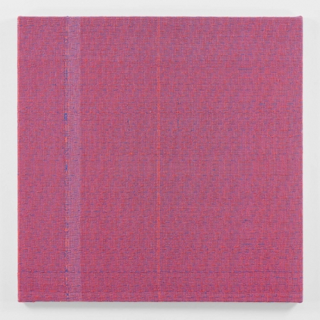 Heather Cook , Shadow Weave Fluorescent Red + Smoky Blue (33) 8/4 Cotton 15 EPI, 2018 , Praz-Delavallade