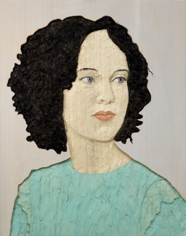 Stephan Balkenhol , Woman with green blouse, 2021 , Monica De Cardenas