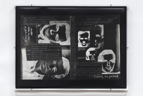 Lutz Bacher, The Lee Harvey Oswald Interview (Negative), 1976-78, Galerie Buchholz