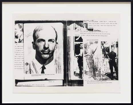 Lutz Bacher, The Lee Harvey Oswald Interview (Positive), 1976-78, Galerie Buchholz
