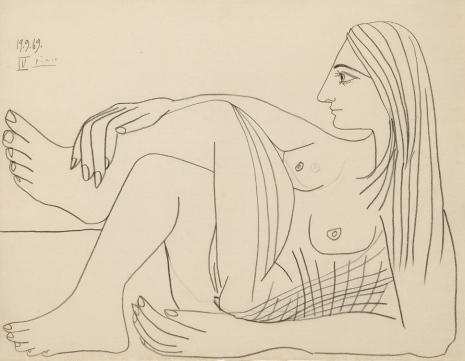 Pablo Picasso , Nu couché, 1969 , Tim Van Laere Gallery