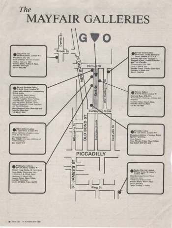 Grey Organisation, Cork Street Attack Map, 1985 , The Mayor Gallery