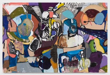 Eddie Martinez, Raid Painting (Court of Cracks), 2021 , Blum & Poe