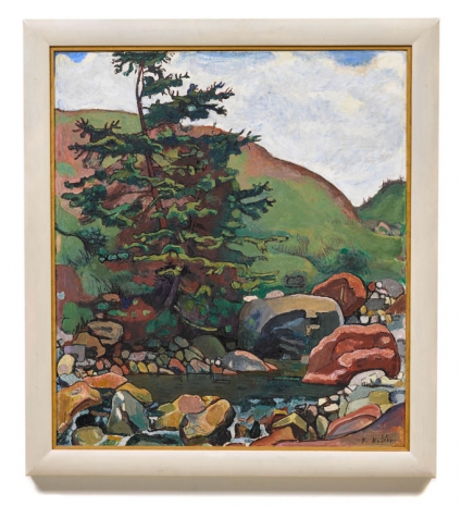 Ferdinand Hodler , Ruisseau avec arbre et rocher, 1910 , Wilde