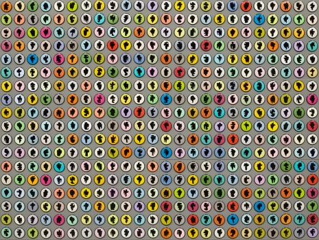 Allan McCollum, Collection of Four Hundred and Thirty-two Shapes Buttons, 2005/2015-2016, Petzel Gallery