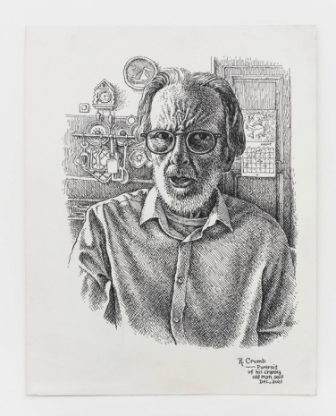 R. Crumb, R. Crumb’s Portrait of His Cranky Old Man Self, 2021, David Zwirner