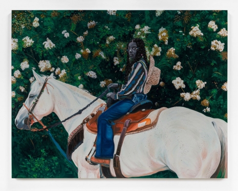 Otis Kwame Quaicoe, Portrait of Kortnee Solomon on Horseback, 2021 , Almine Rech