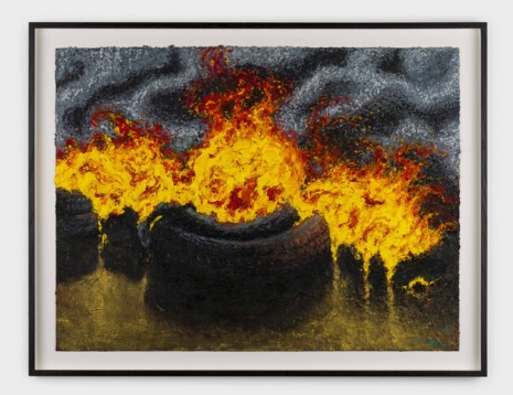 Koen Theys, Burning Tires, 2021 , KETELEER GALLERY