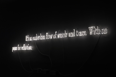 Joseph Kosuth, Texts for Nothing #17 (It’s an unbroken flow of words and tears. With no pause for reflection), 2010, Lia Rumma Gallery