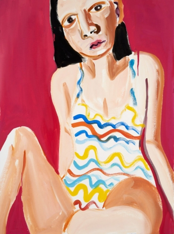 Jenni Hiltunen, Swimmer on Red Background, 2021 , Galerie Forsblom