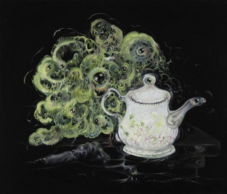 Vidya Gastaldon, Teapot, salad, poltergeist, 2012, Art : Concept