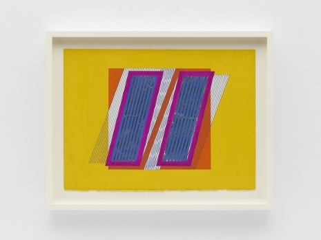 Channa Horwitz, “Moiré on Yellow” - Rhythm of Line ll Series, circa 1992 , Lisson Gallery