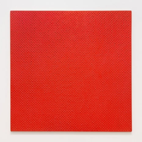 Bernard Aubertin , Monochrome Rouge (Série “Parpaing” Grand Quinconce), 1989 , The Mayor Gallery