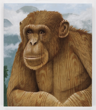 Sean Landers , Wood Chimp, 2020 , rodolphe janssen