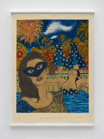 Marcel Dzama, Mother Nature and Mother Goose in the hot tub with Puss in boots, 2022 , Sies + Höke Galerie