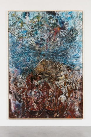 Joris Van de Moortel, The Ship, Ur-i-zen and the Flea Ghost caught in a whirlpool of 16 macabre dancing, 2022 , Galerie Nathalie Obadia