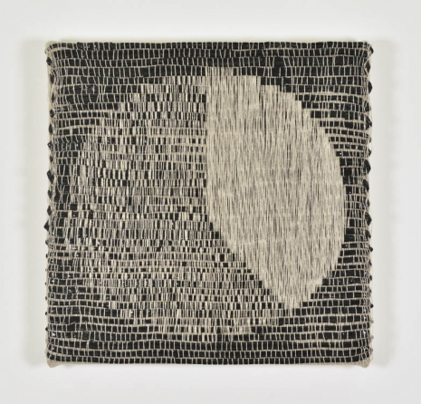 Analia Saban, Composition for Pie Chart (40%, 60%) (White on Black), 2022 , Praz-Delavallade