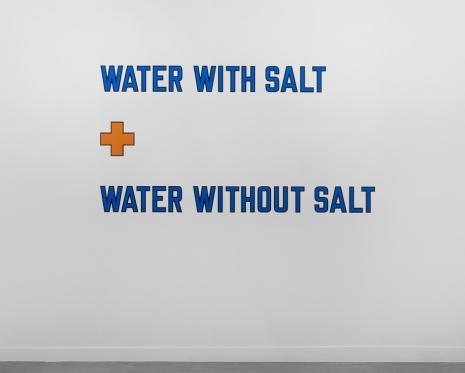 Lawrence Weiner, WATER WITH SALT + WATER WITHOUT SALT, 1987, Alfonso Artiaco