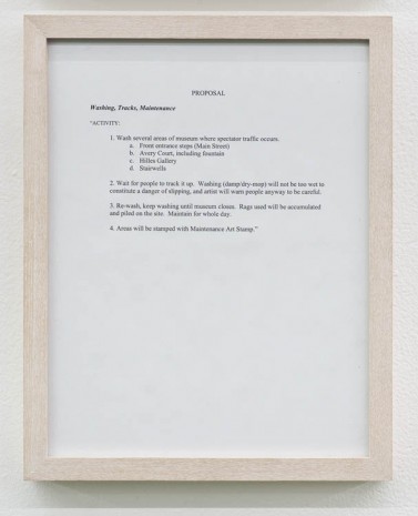 Mierle Landerman Ukeles, Washing/Tracks/Maintenance: Inside, July 22, 1973 (detail), 1973, David Kordansky Gallery