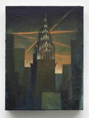Louis Fratino, Contrails, Chrysler building, 2022 , Galerie Neu