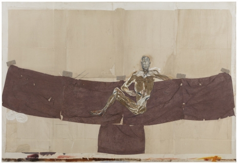 Reima Nevalainen, Figure on a Crimson Tarp, 2022 , Galerie Forsblom