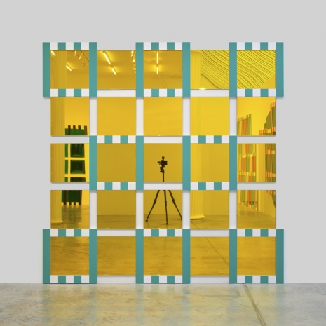 Daniel Buren, Colored Mirrors, situated work, low relief #2, 2022 , Bortolami Gallery