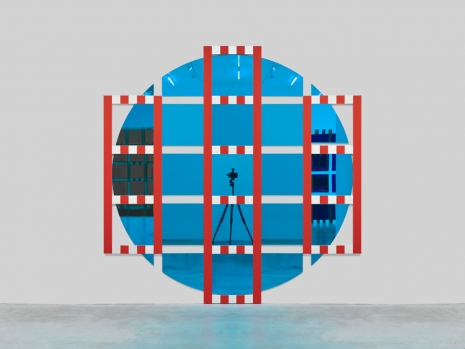 Daniel Buren, Colored Mirrors, situated work, low relief #8, 2022 , Bortolami Gallery