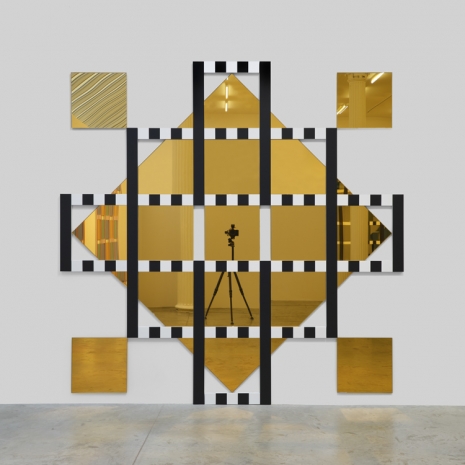 Daniel Buren, Colored Mirrors, situated work, low relief #3, 2022 , Bortolami Gallery
