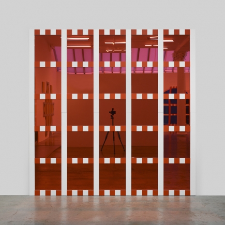 Daniel Buren, Colored Mirrors, situated work, low relief #12, 2022 , Bortolami Gallery