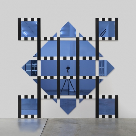 Daniel Buren, Colored Mirrors, situated work, low relief #4, 2022 , Bortolami Gallery