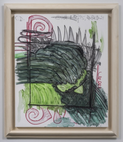 Carroll Dunham, Green Male/Head down (1), , Galerie Max Hetzler