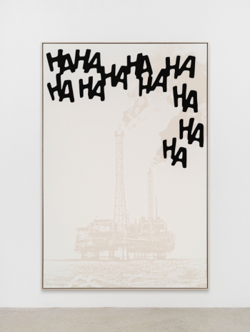 Claudia Comte, An Offshore Oil Refinery (hahaha painting), 2022 , KÖNIG GALERIE
