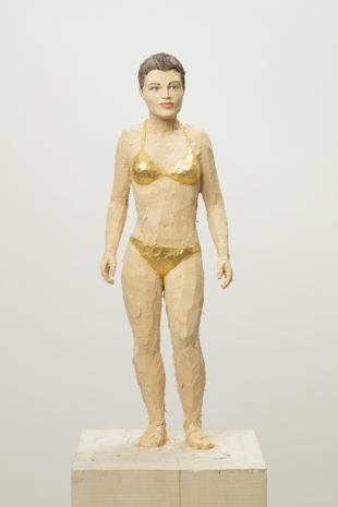 Stephan Balkenhol, Woman in Golden Bikini, 2022 , Galerie Forsblom