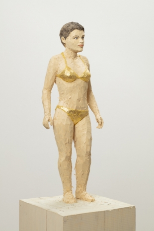 Stephan Balkenhol, Woman in Golden Bikini, 2022 , Galerie Forsblom