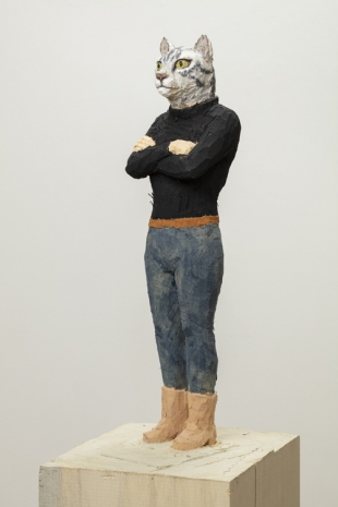 Stephan Balkenhol, The Egyptian Cat, 2022 , Galerie Forsblom