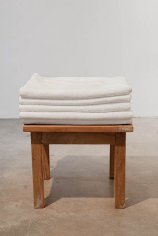 Fiona Connor, Object No. 1, Bare Use (towel stack on small table), 2013, 1301PE