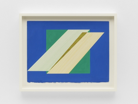 Channa Horwitz , “Moiré on Blue” - Rhythm of Line ll Series, circa 1992  , Lisson Gallery