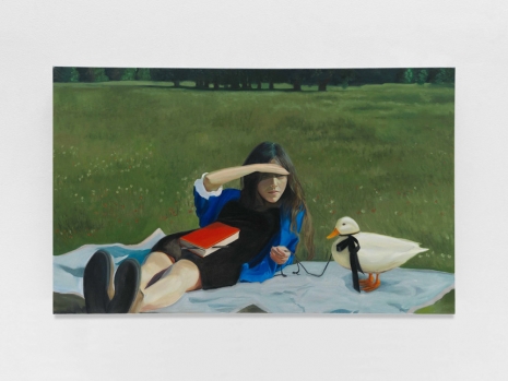 Shannon Cartier Lucy, Duck with black ribbon, 2022 , MASSIMODECARLO