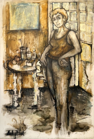 Audrey Flack, Self Portrait in Tank Top, 1956–57 , Hollis Taggart