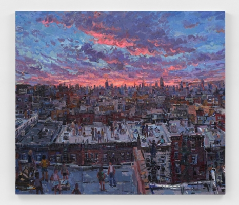 Todd Bienvenu, View of NYC from my Bushwick rooftop, 2022, Almine Rech