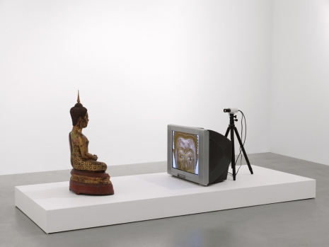 Nam June Paik , TV Buddha (Bronze), 2005, Gagosian
